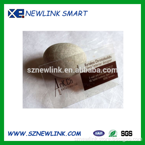 High Quality PVC Transparent Business Card In Shenzhen